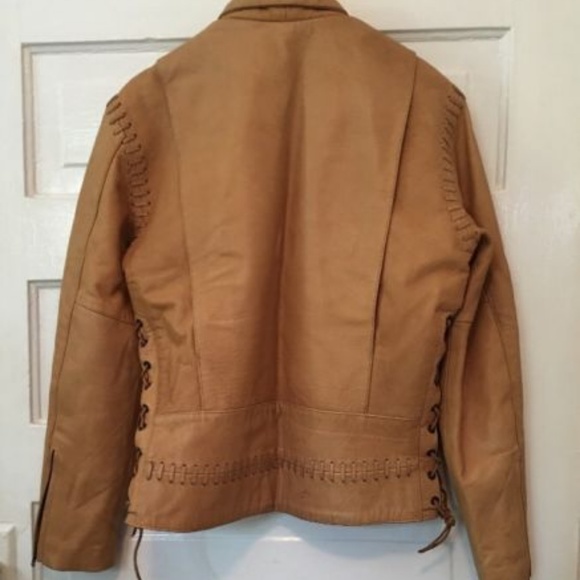 Sunriders Vintage Leather Jacket Tan Camel - Picture 3 of 8
